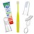 Clear/Yellow Brilliant Oral Care Kit with 3 Silicone Toothbrushes, Spry Tooth Gel and Brilliant Baby Toothbrush SWATCH