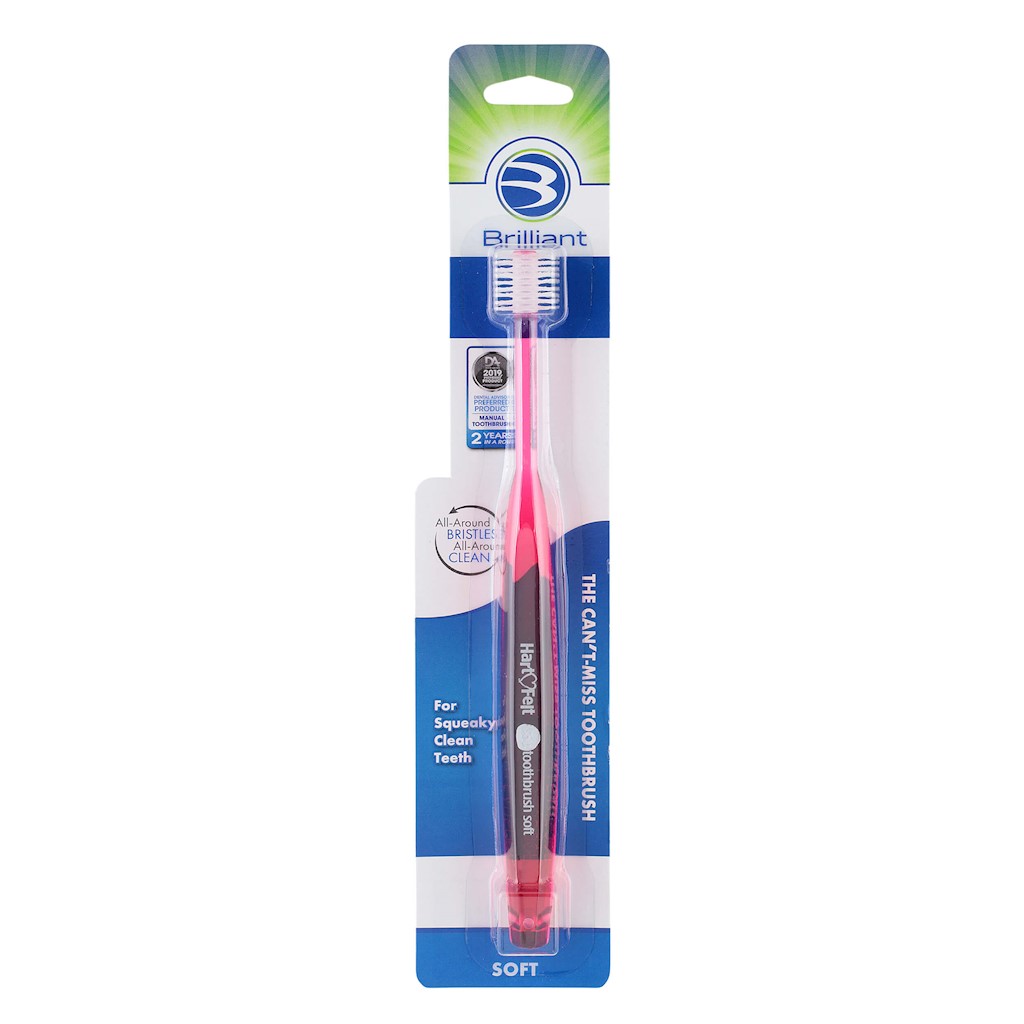 Brilliant Soft Toothbrush with Round Bristle Head for AllAround Clean