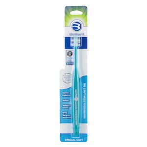 Brilliant Special Soft Toothbrush Round Head Teal Cancer Autism MAIN