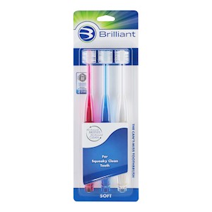 Brilliant Soft Toothbrush with Round Bristle Head for All-Around Clean THUMBNAIL
