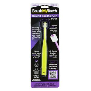 BrushMyTeeth Small Dog Round Toothbrush LARGE