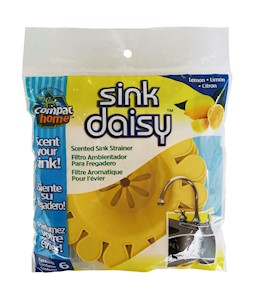 Sink Daisy Scented Sink Strainer 6 pack Lemon Package Front LARGE