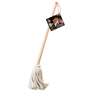 Better Grillin BBQ Basting Sauce Mop with Cotton Head and 16 inch Wooden Handle LARGE