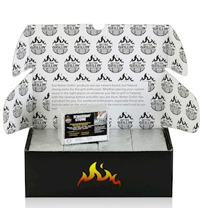 Better Grillin Gift Pack with 12 Stone in Box with open lid LARGE