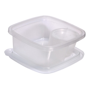 Compac Take A Dip3 Deep Side Clear Food Storage Container with 3oz Dip Section