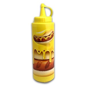 Compac Home Decorated Sauce Dispenser (12 oz) Yellow THUMBNAIL