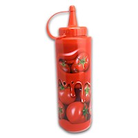 Compac Home Decorated Sauce Dispenser (12 oz) Red MAIN