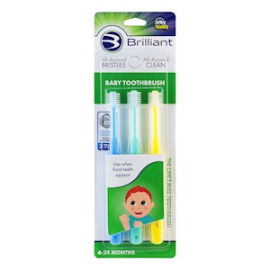 Brilliant Baby Toothbrush 3 pack by Baby Buddy THUMBNAIL