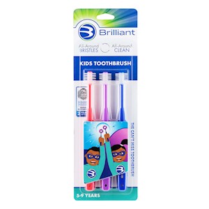 Brilliant Kids Toothbrush 3 pack THUMBNAIL