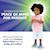 Image of boy with Child toothbrush and text explaining our nylon bristles last long and are resilient SWATCH