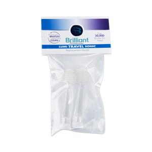 Brilliant Lumi Travel Sonic Toothbrush Refill Heads LARGE