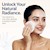 Image of Lady using the HartFelt Facial Sponge with text, unlock your natural radiance. SWATCH