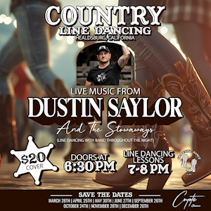 Country Line Dancing with Dustin Saylor & The Stowaways 9/26 THUMBNAIL