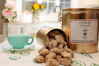 Can of Crumbs from Hahn's Old Fashioned Crumb Cakes LARGE