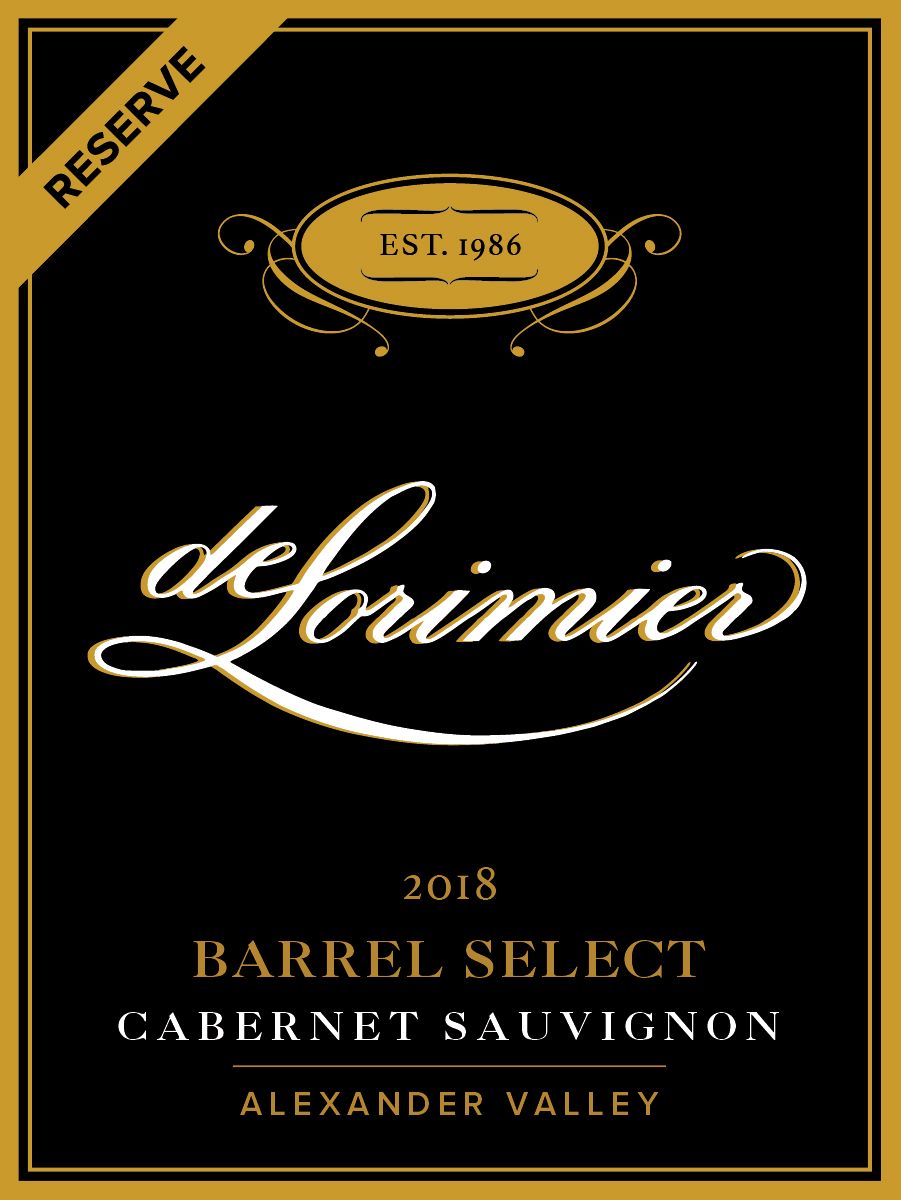 2018 Cabernet Sauvignon, Barrel Select Reserve, Alexander Valley THUMBNAIL