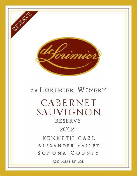 2012 Cabernet Sauvignon, Kenneth Carl Reserve THUMBNAIL