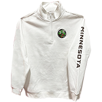 WHITE 1/4 ZIP SWEATSHIRT THUMBNAIL
