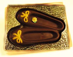 Hand-painted chocolate ballet shoe set MAIN