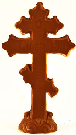 Traditional Cross of Eastern Europe in solid chocolate THUMBNAIL