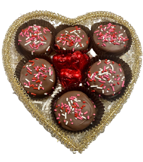Crystal Heart Basket with Decorated Oreos THUMBNAIL