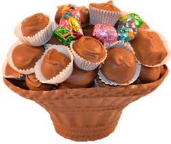 Edible Easter Swiss Chocolate Basket with Chocolates Assortment THUMBNAIL