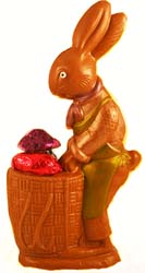 Semi-solid chocolate Easter rabbit, hand-painted THUMBNAIL