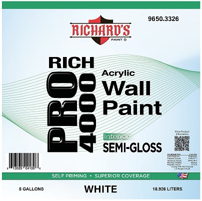 9650 Rich Pro 4000 Interior Acrylic Wall Paint MAIN