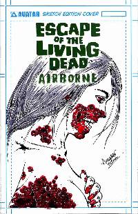 Escape of the living dead: airborne #1 original art sketch cover LARGE