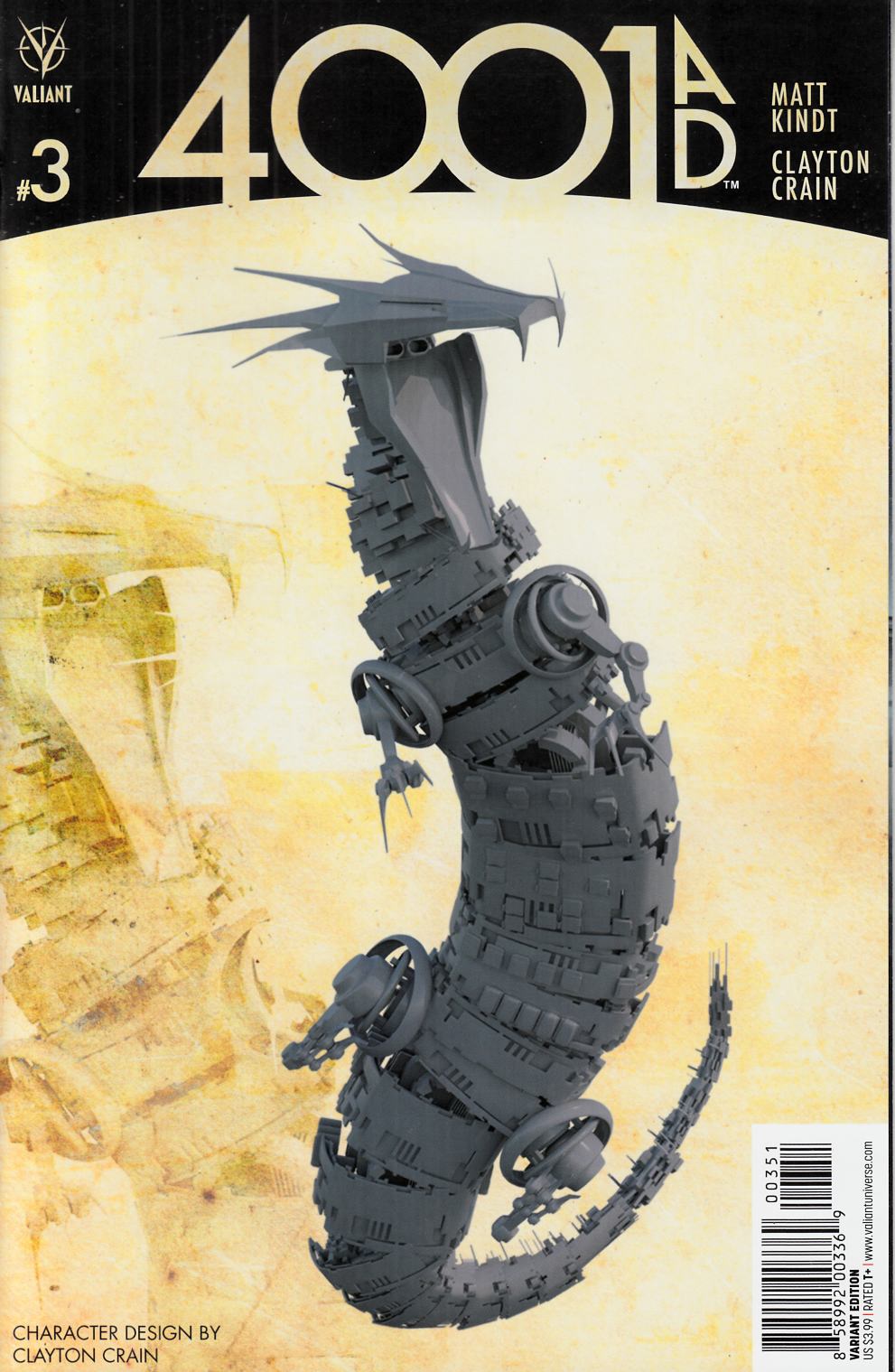4001 AD #3 Cover E- Character Design Incentive [Valiant Comic] THUMBNAIL