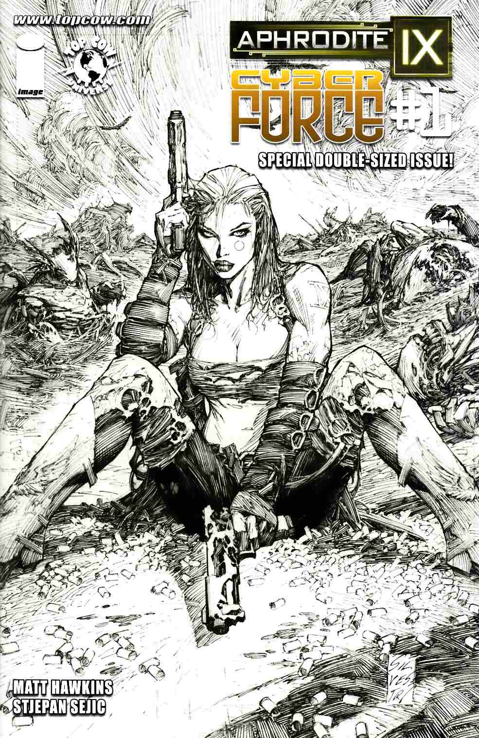 Aphrodite IX Cyber Force #1 Cover D- Silvestri B&W Incentive [Comic] THUMBNAIL