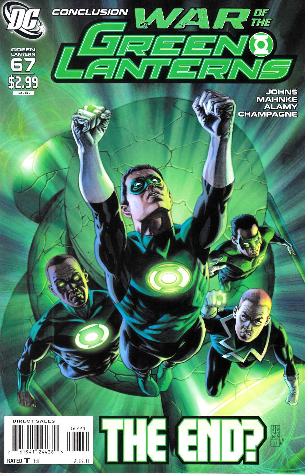 Green Lantern #67 Jones Variant Cover Near Mint (9.4) [DC Comic]