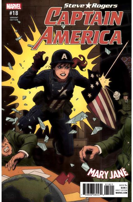 Captain America Steve Rogers #18 Rivera Mary Jane Variant Cover [Marvel Comic] LARGE