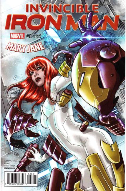 Invincible Iron Man #8 Checcetto Mary Jane Variant Cover Near Mint (9.4) [Marvel Comic] THUMBNAIL