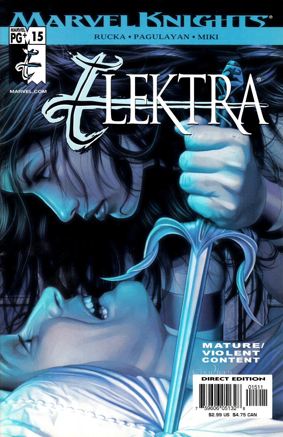 Elektra #15 Very Fine (8.0) [Marvel Comic] LARGE