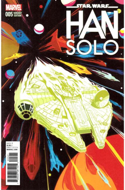 Star Wars Han Solo #5 Del Mundo Millennium Falcon Variant Cover [Marvel Comic] THUMBNAIL