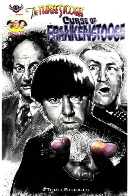 Three Stooges Curse of Frankenstooge (One Shot) Subscription Cover [American Myth Comic] LARGE