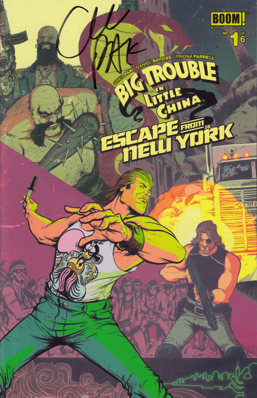 Big Trouble In Little China Escape From New York #1 Cover A Signed by Pak [Boom Comic] LARGE
