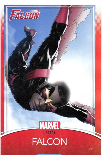 Falcon #1 Christopher Trading Card Variant Cover Near Mint (9.4) [Marvel Comic] LARGE