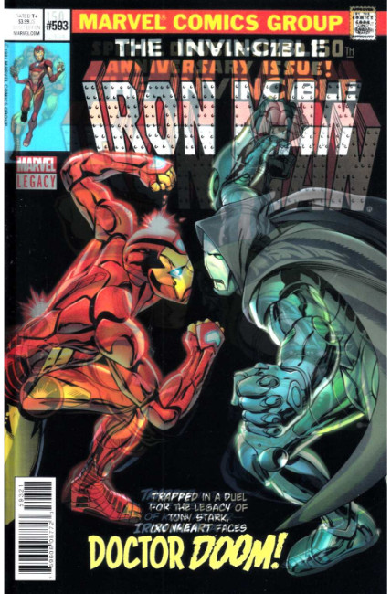 Invincible Iron Man #593 Davis Lenticular Variant Cover Near Mint (9.4) [Marvel Comic] THUMBNAIL