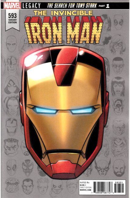 Invincible Iron Man #593 McKone Legacy Headshot Variant Cover Near Mint (9.4) [Marvel Comic] THUMBNAIL