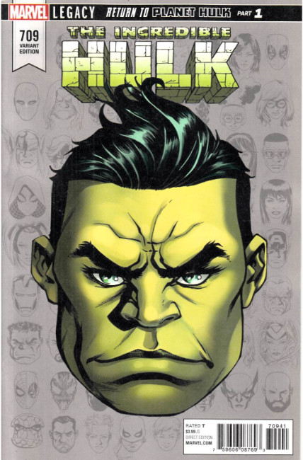 Incredible Hulk #709 McKone Legacy Headshot Variant Cover Near Mint (9.4) [Marvel Comic] THUMBNAIL