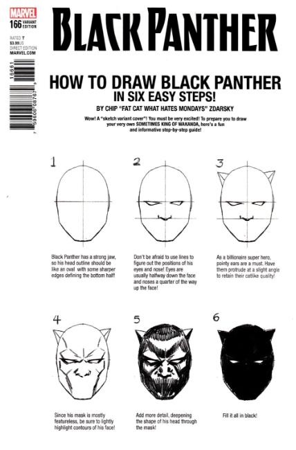Black Panther #166 Zdarsky How to Draw Variant Cover Very Fine (8.0) [Marvel Comic] THUMBNAIL