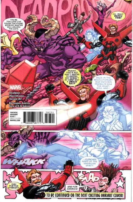 Despicable Deadpool #287 Koblish Secret Comic Variant Cover [Marvel Comic] THUMBNAIL