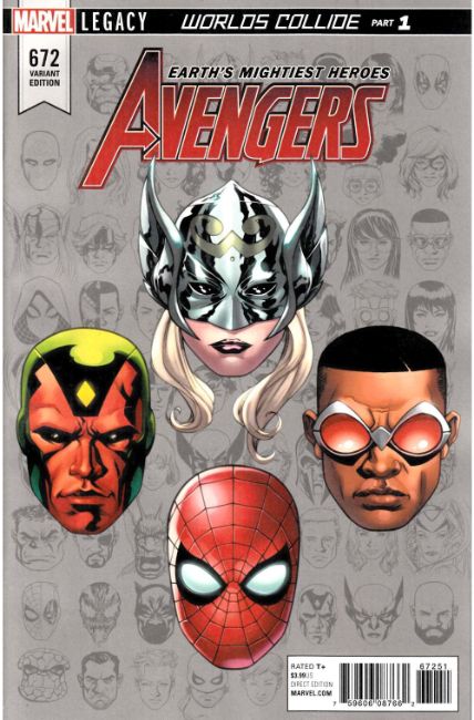 Avengers #672 McKone Legacy Headshot Variant Cover Near Mint (9.4) [Marvel Comic] THUMBNAIL
