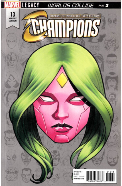 Champions #13 McKone Legacy Headshot Variant Cover Near Mint (9.4) [Marvel Comic] LARGE