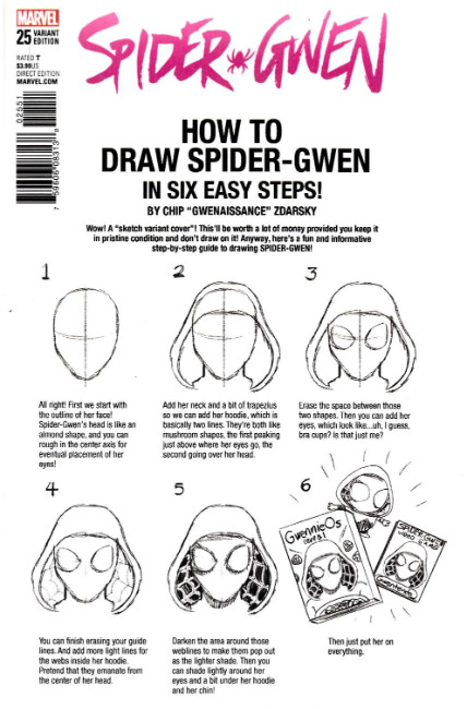 Spider-Gwen #25 Zdarsky How to Draw Variant Cover [Marvel Comic] THUMBNAIL