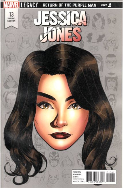 Jessica Jones #13 McKone Legacy Headshot Variant Cover Near Mint (9.4) [Marvel Comic] THUMBNAIL