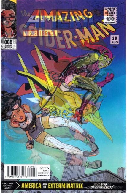 America #8 Caldwell Lenticular Variant Cover Very Fine (8.0) [Marvel Comic] LARGE