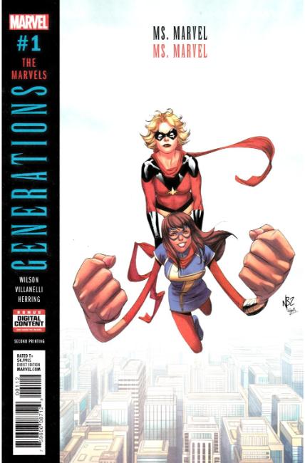 Generations Ms Marvel & Ms Marvel #1 Second Printing [Marvel Comic] LARGE