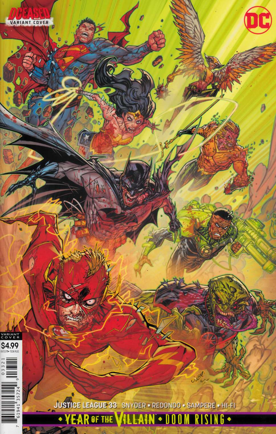 Justice League #33 Meyers Variant Cover Near Mint (9.4) [DC Comic] THUMBNAIL